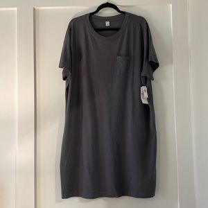 NWT Old Navy short sleeve cotton t-shirt dress | gray | XL